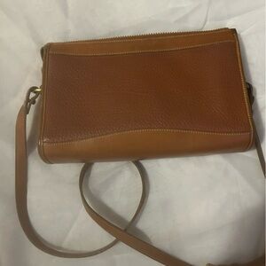 Dooney & Bourke Tan/Brown Leather Crossbody